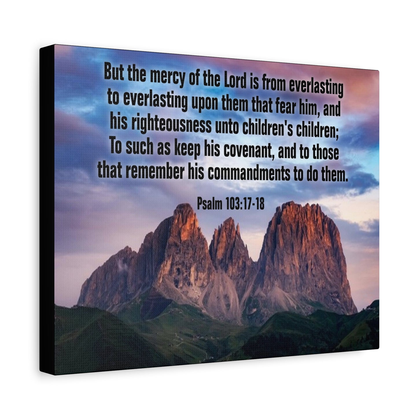 Bible Verse Canvas The Mercy of The Lord Psalm 118:24 Christian Home Decor Scripture Art
