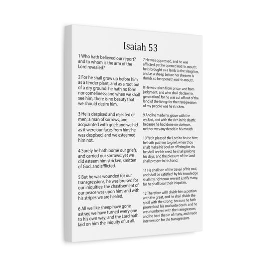 Scripture Walls Isaiah Chapter 53 White Christian Wall Art Print Ready to Hang Unframed
