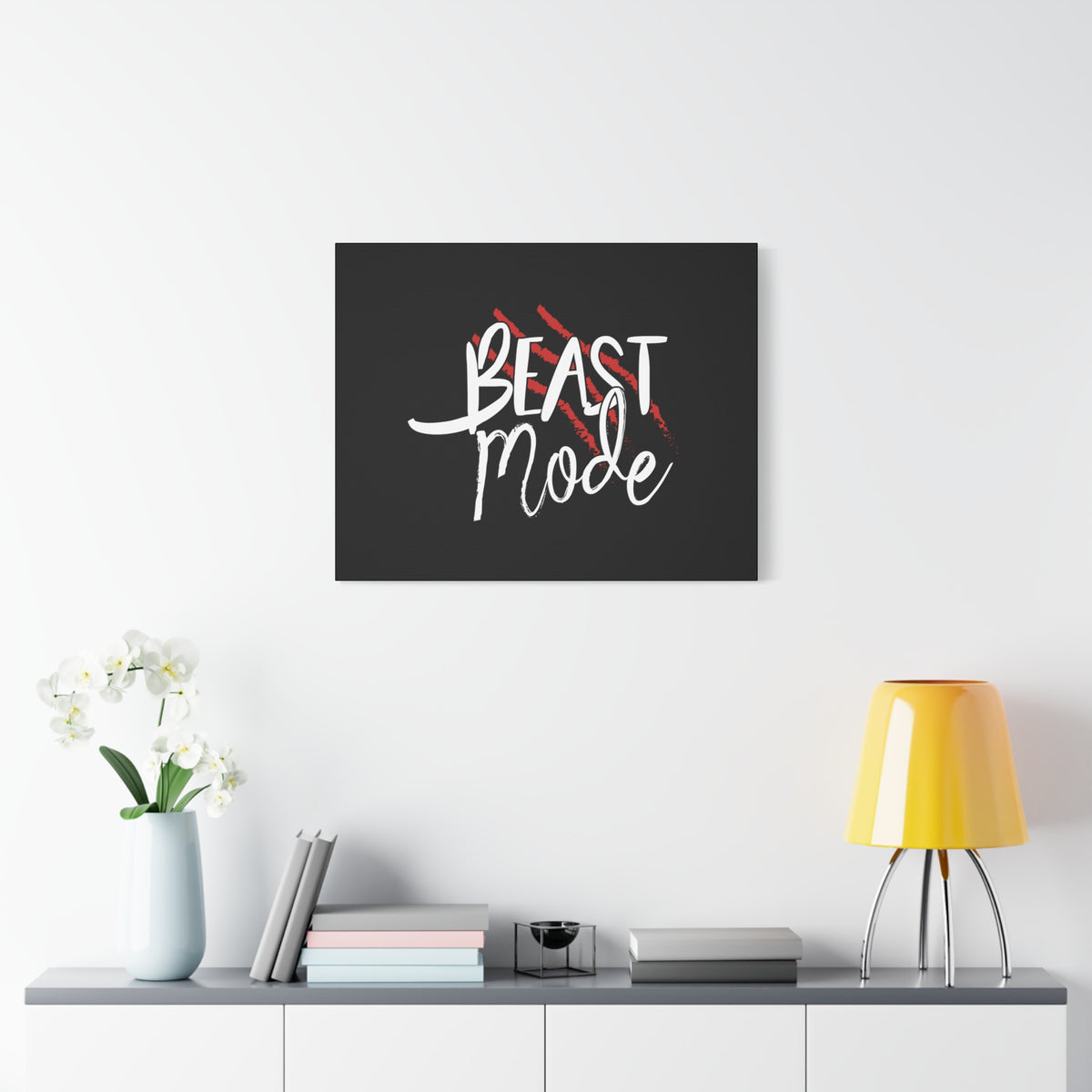 Scripture Canvas Beast Mode Revelation 13:1 Christian Wall Art Bible Verse Print Ready to Hang