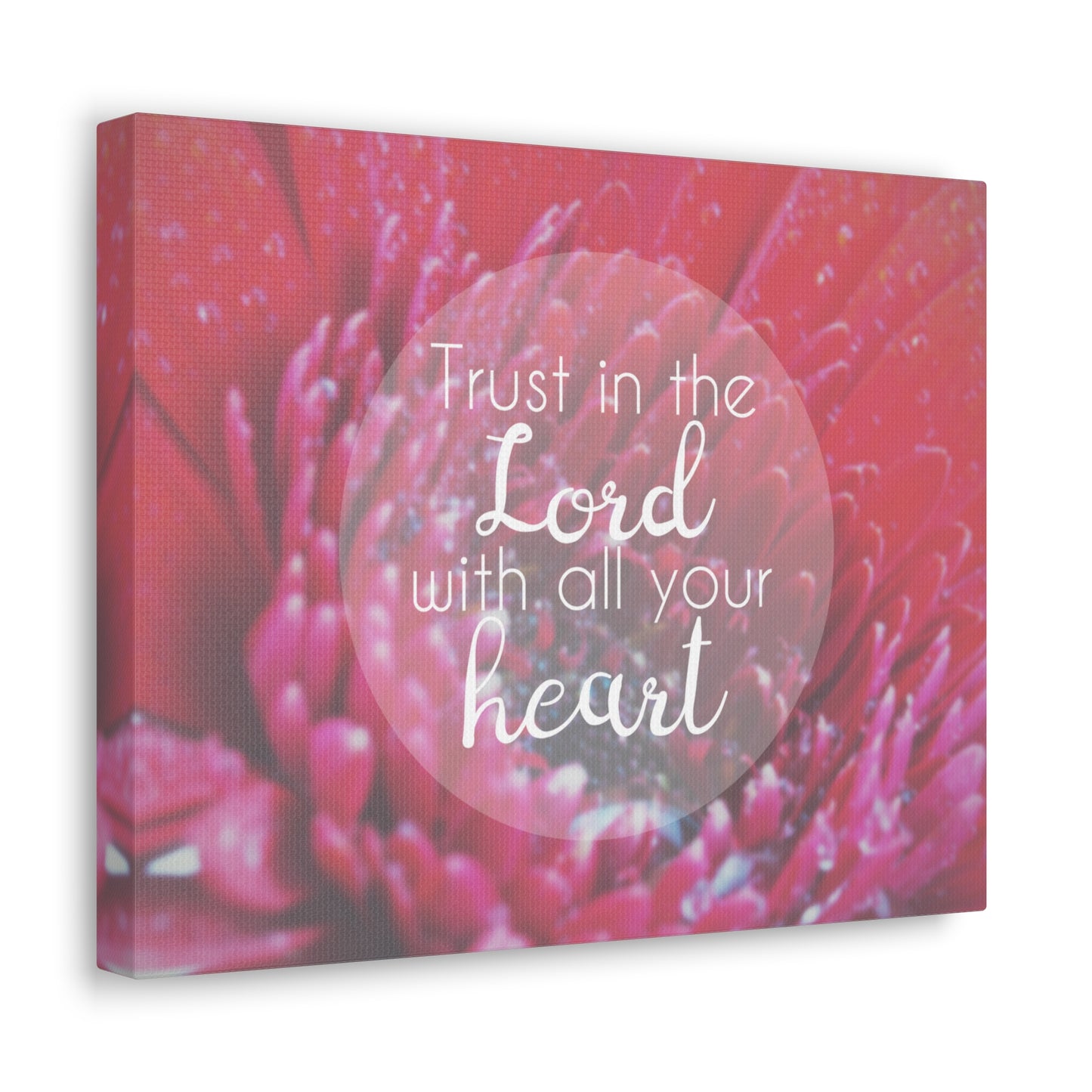 Trust In The Lord Proverbs 3:5 Red Christian Wall Art Bible Verse Print Ready to Hang