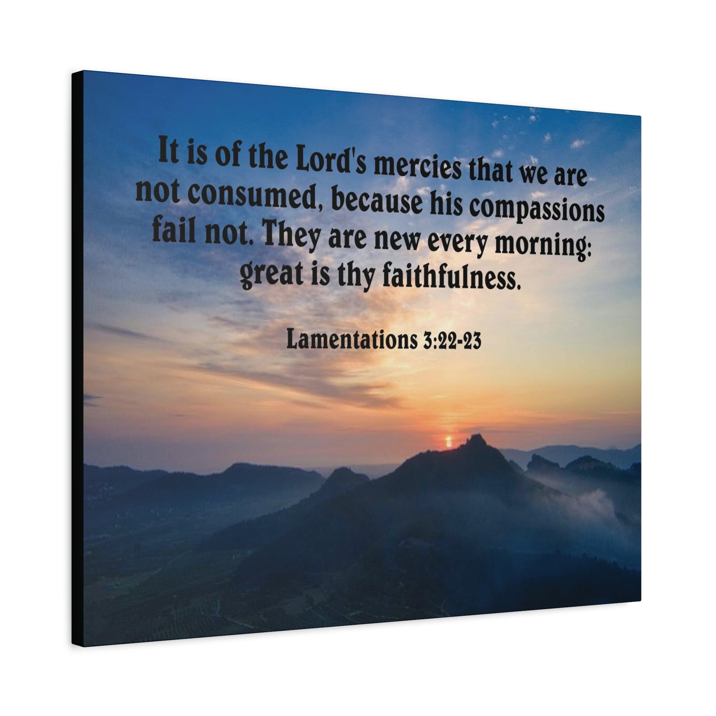 Scripture Walls Canvas Great is Thy Faithfulness Lamentations 3:22-23 KJV Wall Art Christian Home Decor