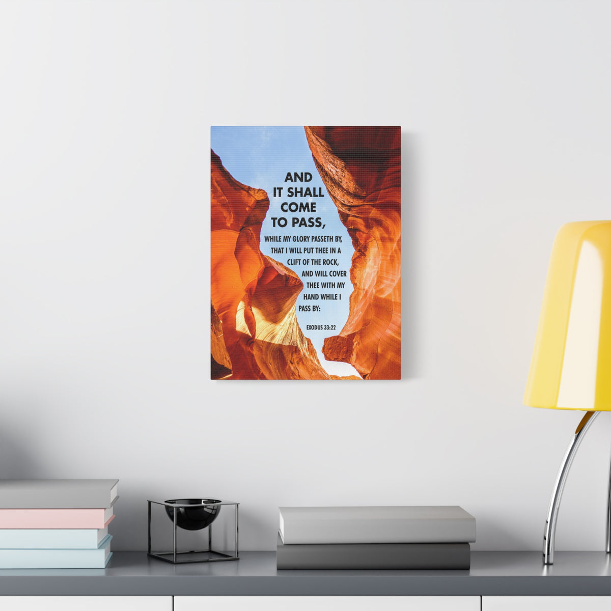 Scripture Canvas It Shall Come to Pass Exodus 33:22 Christian Wall Art Bible Verse Print Ready to Hang