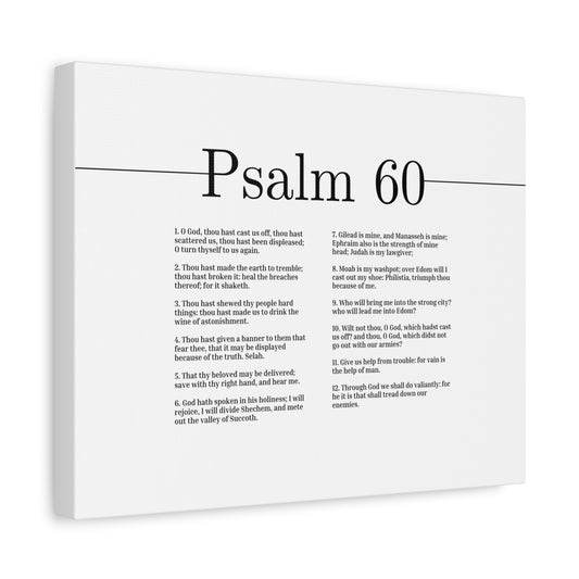 Scripture Canvas His Holiness Psalm 60 Christian Wall Art Bible Verse Print Ready to Hang