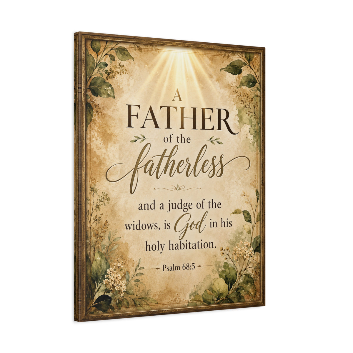 Scripture Walls Widows Advocate Dark Psalm 68:5 Christian Wall Art Bible Verse Print Ready to Hang