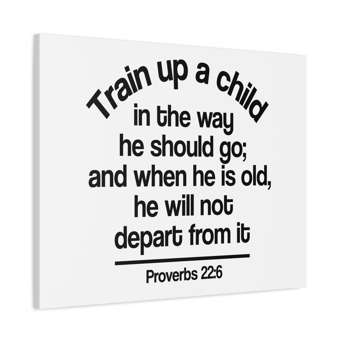 Scripture Canvas Up A Child Proverbs 22:6 Christian Wall Art Bible Verse Print Ready to Hang