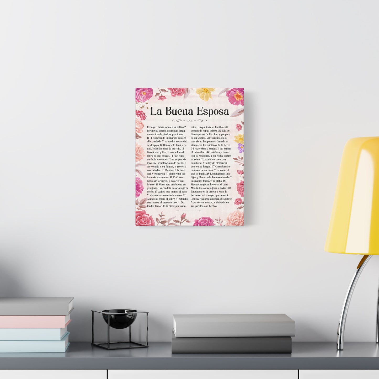 Scripture Walls La Buena Esposa Proverbios 31:10 Spanish Bible Verse Canvas Christian Wall Art Ready to Hang