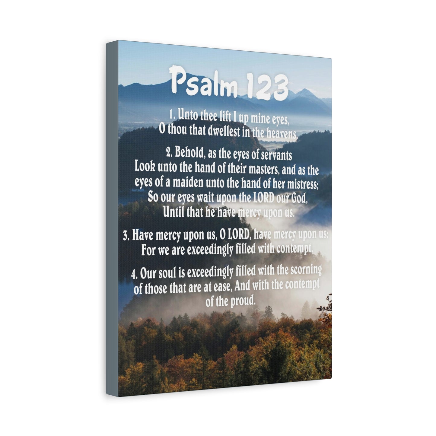 Scripture Walls Unto Thee Psalm 123:3 Christian Wall Art Bible Verse Print Ready to Hang