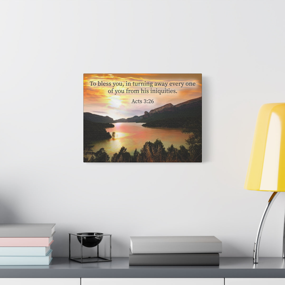 Scripture Canvas To Bless You Acts 3:26 Christian Wall Art Bible Verse Print Ready to Hang