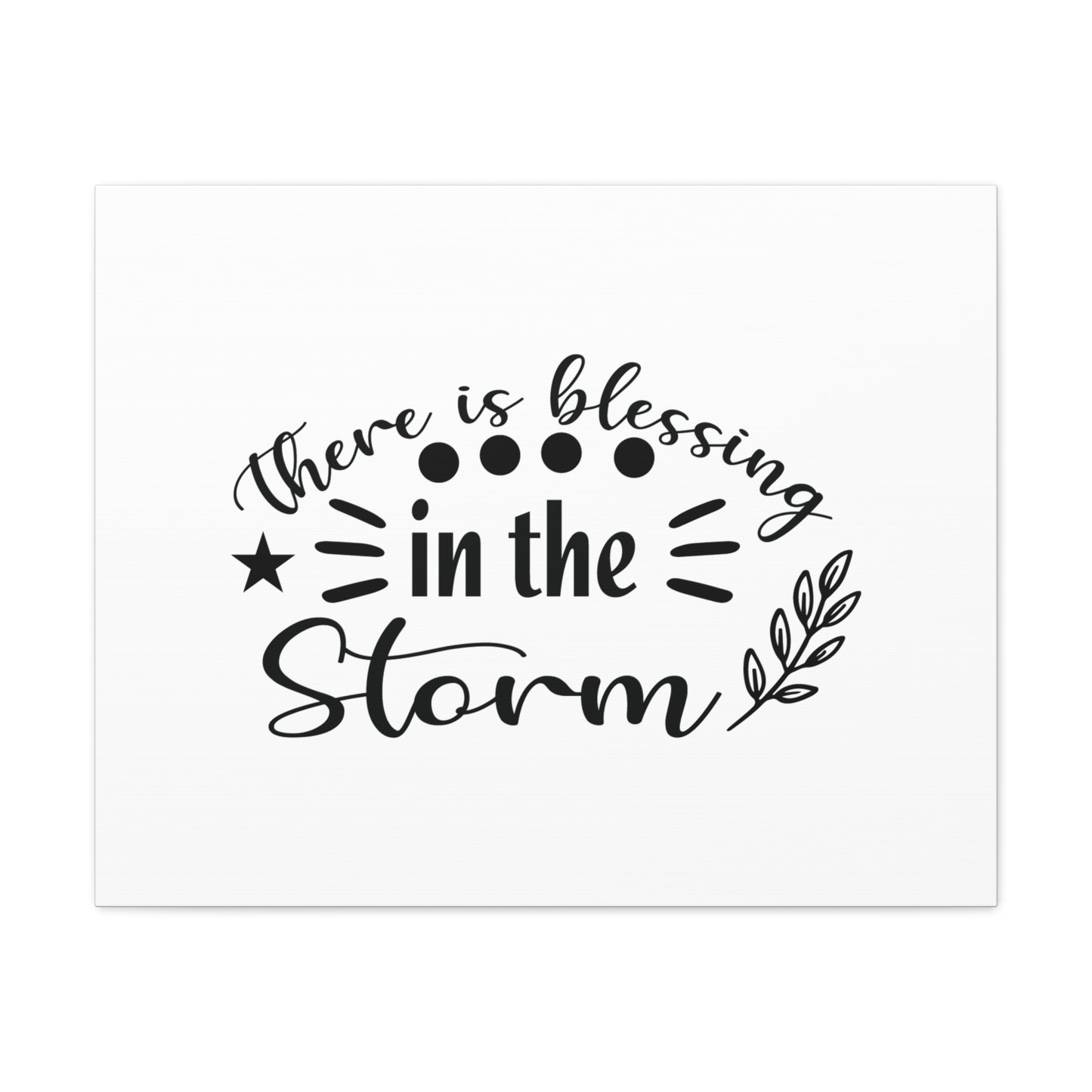 There Is Blessing In The Storm Isaiah 43:2 Christian Wall Art Bible Verse Print Ready to Hang