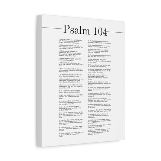 Scripture Canvas Clothed In Honour And Majesty Psalm 104 Christian Wall Art Bible Verse Print Ready to Hang