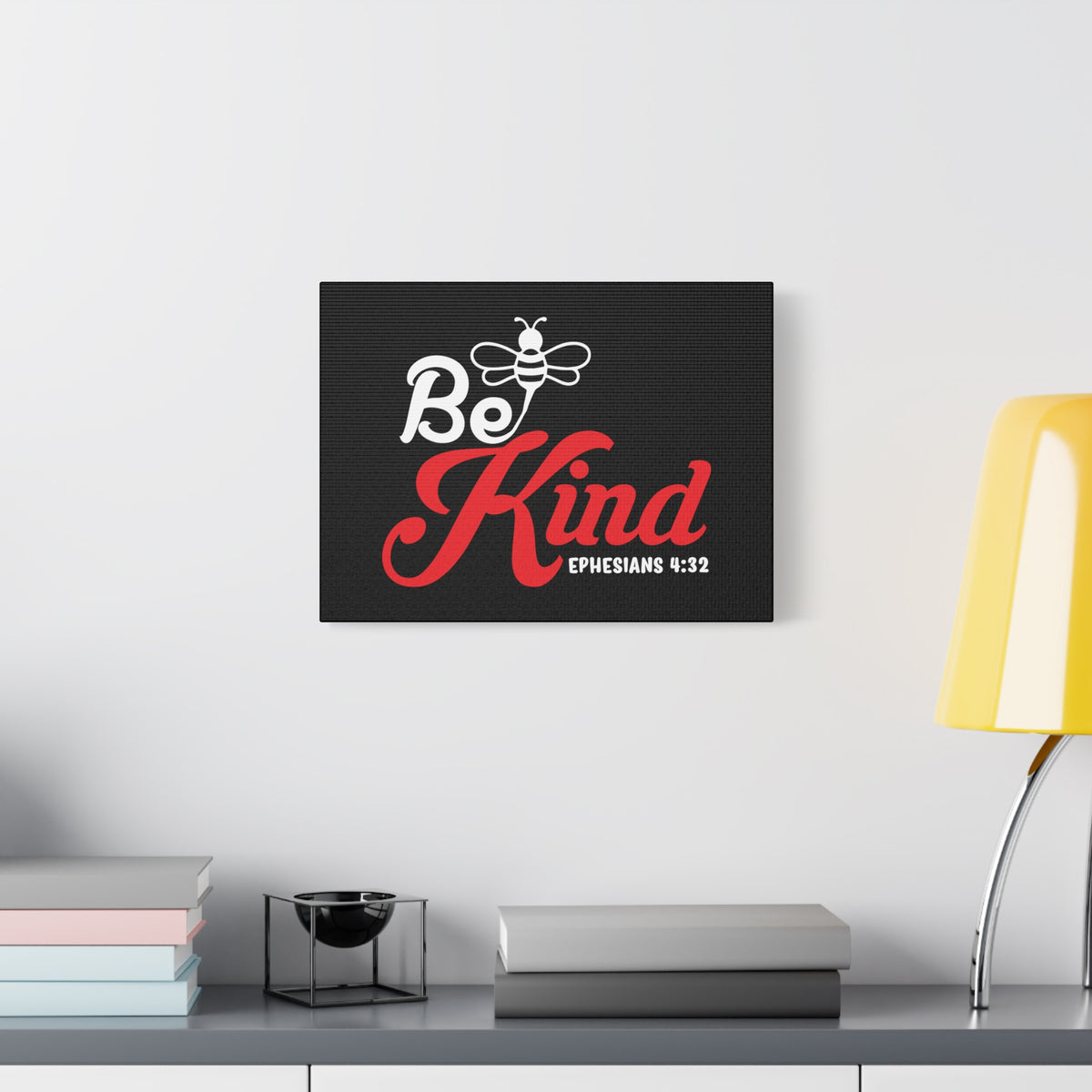 Scripture Canvas Bee Kind Ephesians 4:32 Christian Wall Art Bible Verse Print Ready to Hang