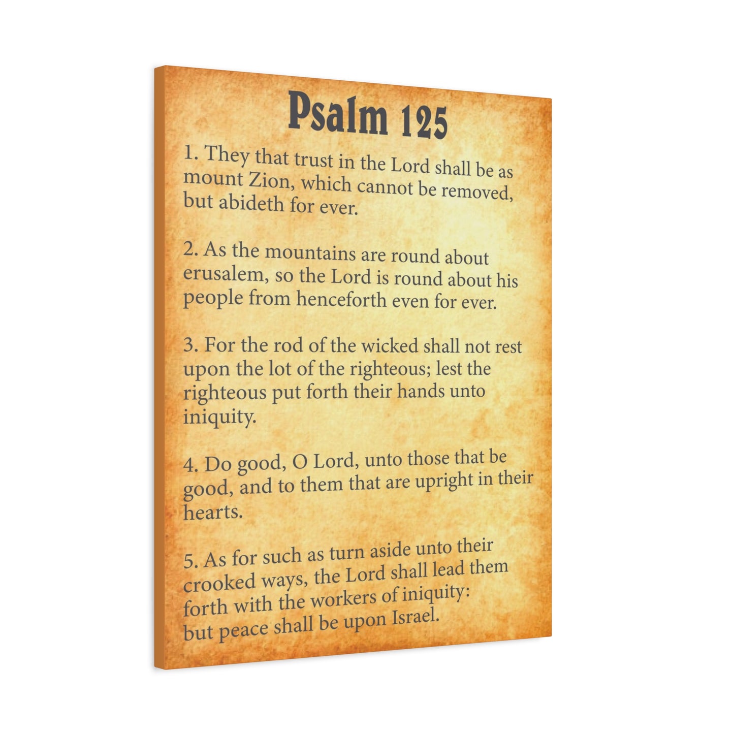 Scripture Walls Psalm 125 Gold Bible Chapter Canvas Christian Wall Art Ready to Hang
