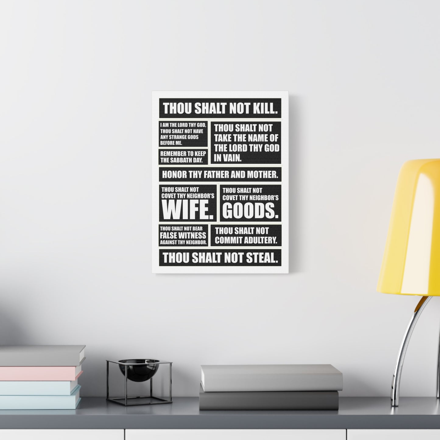 Scripture Walls The Ten Commandments Deuteronomy 4:13 Christian Wall Art Print Ready to Hang