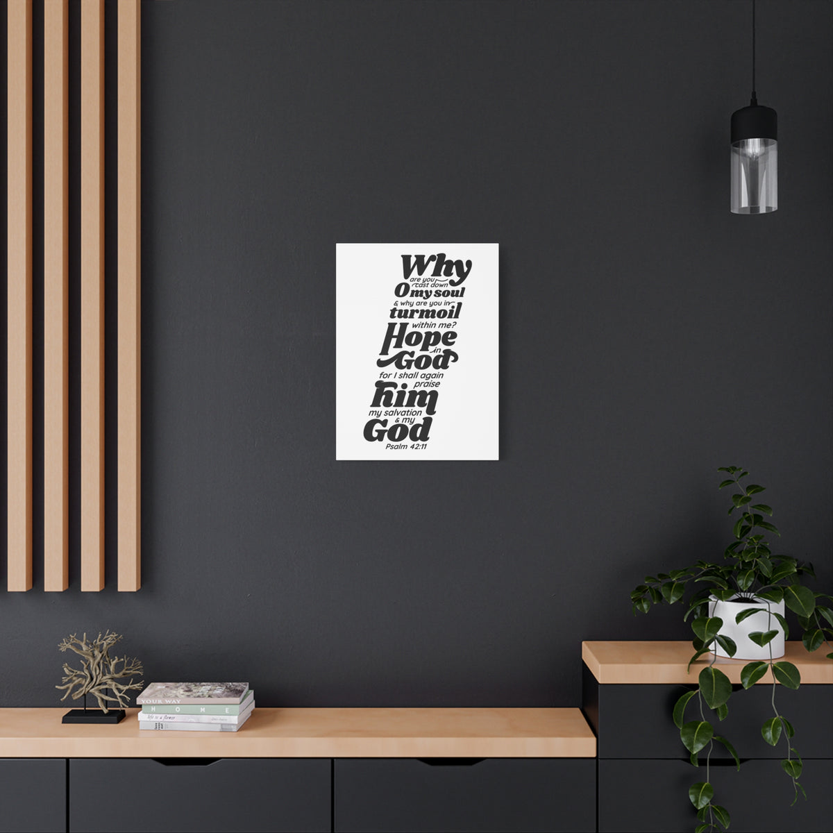 Scripture Walls Why Are You Cast Down Psalm 42:11 Bible Verse Canvas Christian Wall Art Ready to Hang
