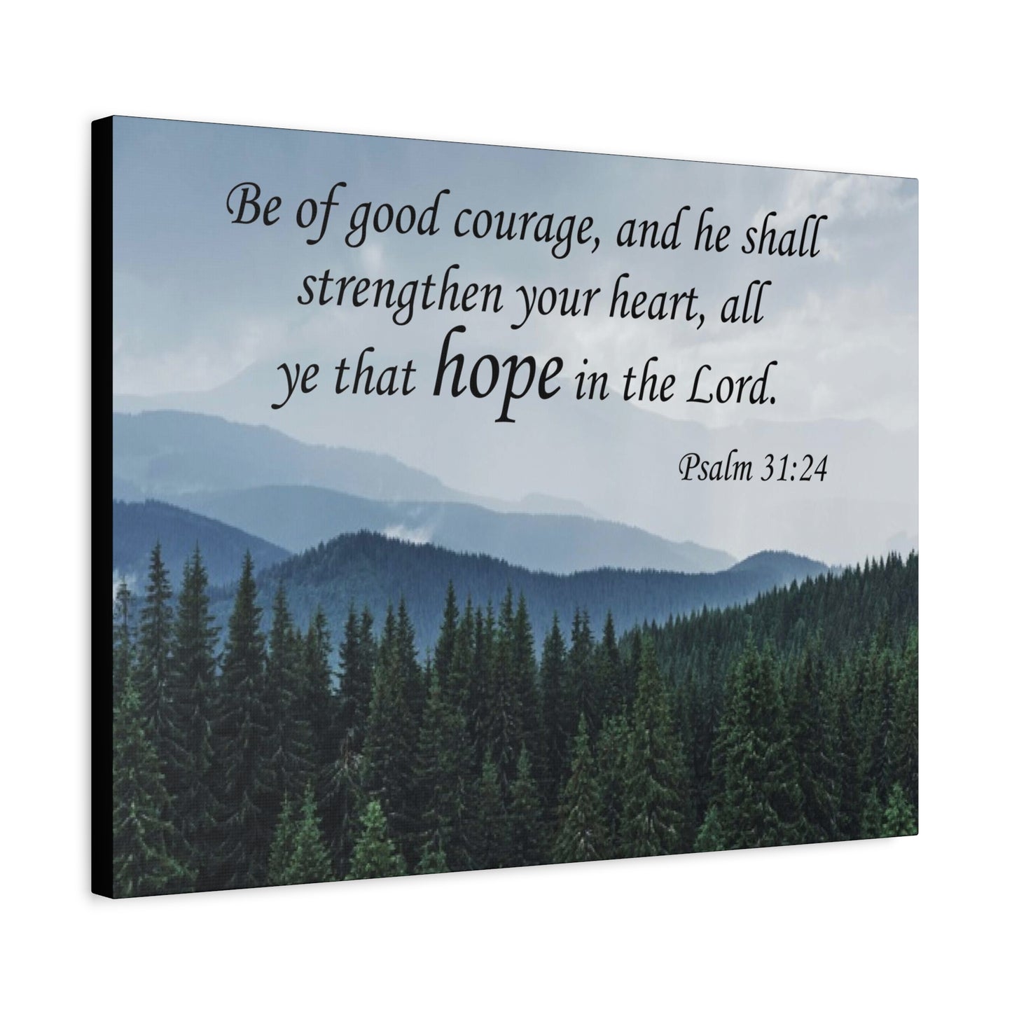 Bible Verse Canvas Be of Good Courage Psalm 31:24 Wall Art Christian Home Decor