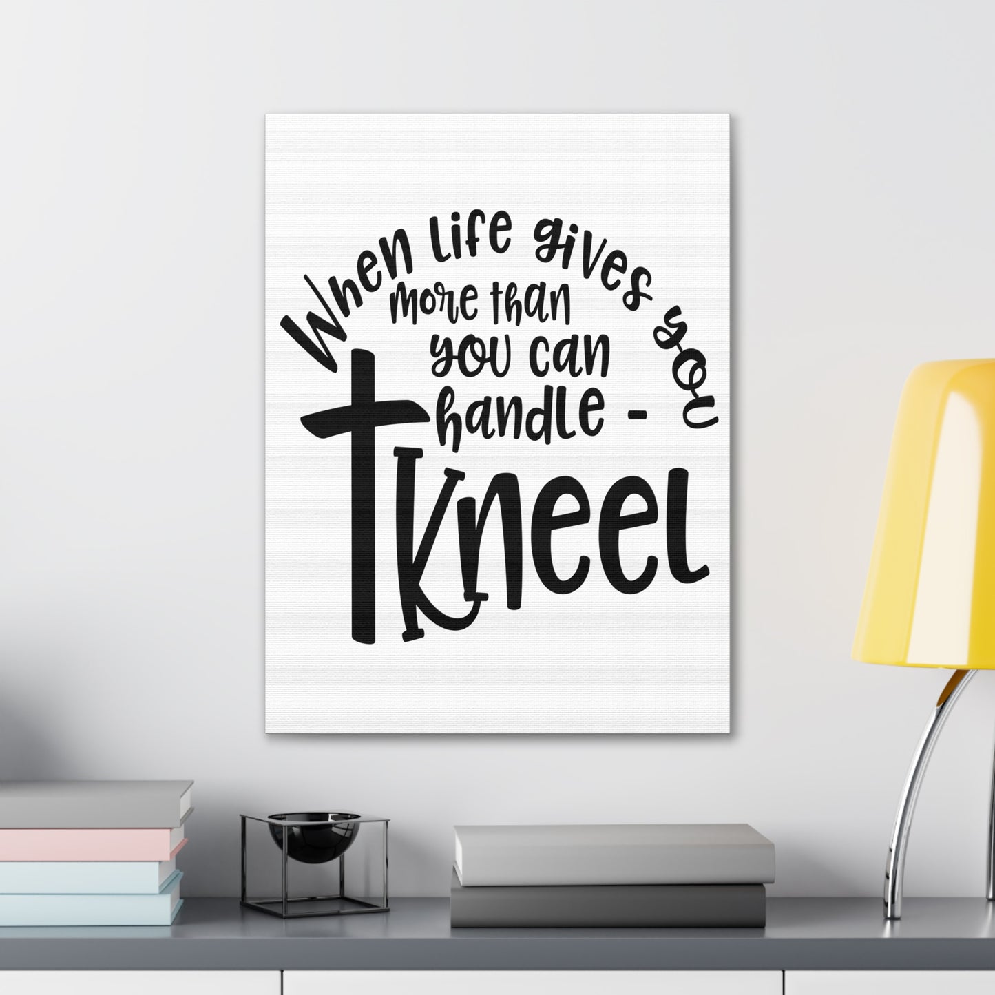 When Life Gives Matthew 11:28 Christian Wall Art Print Ready to Hang