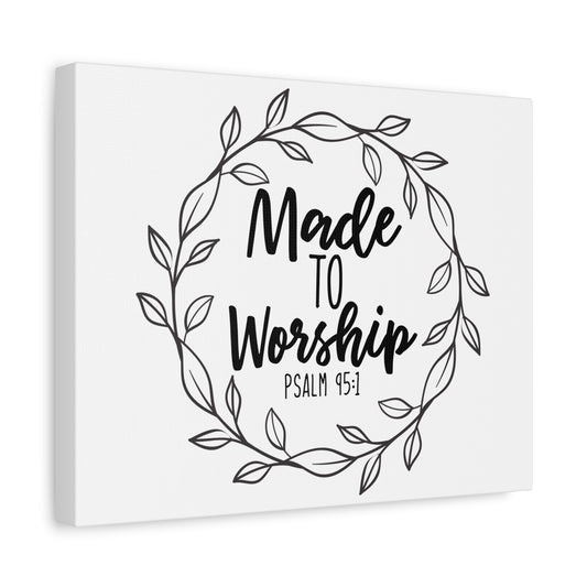Scripture Canvas Made Branches To Worship Psalm 95:1 Christian Wall Art Bible Verse Print Ready to Hang