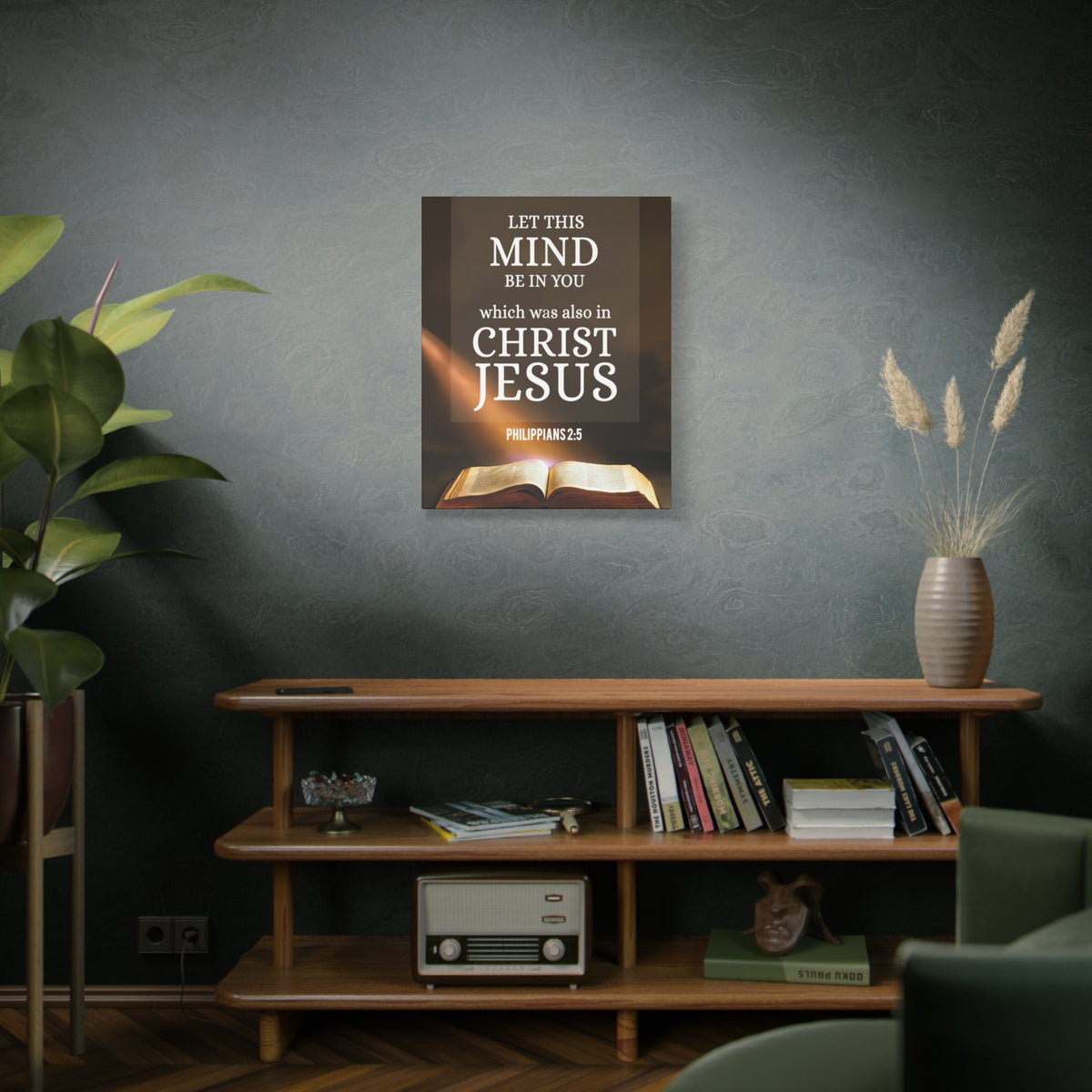 Scripture Canvas Let This Mind Philippians 2:5 Christian Wall Art Bible Verse Print Ready to Hang