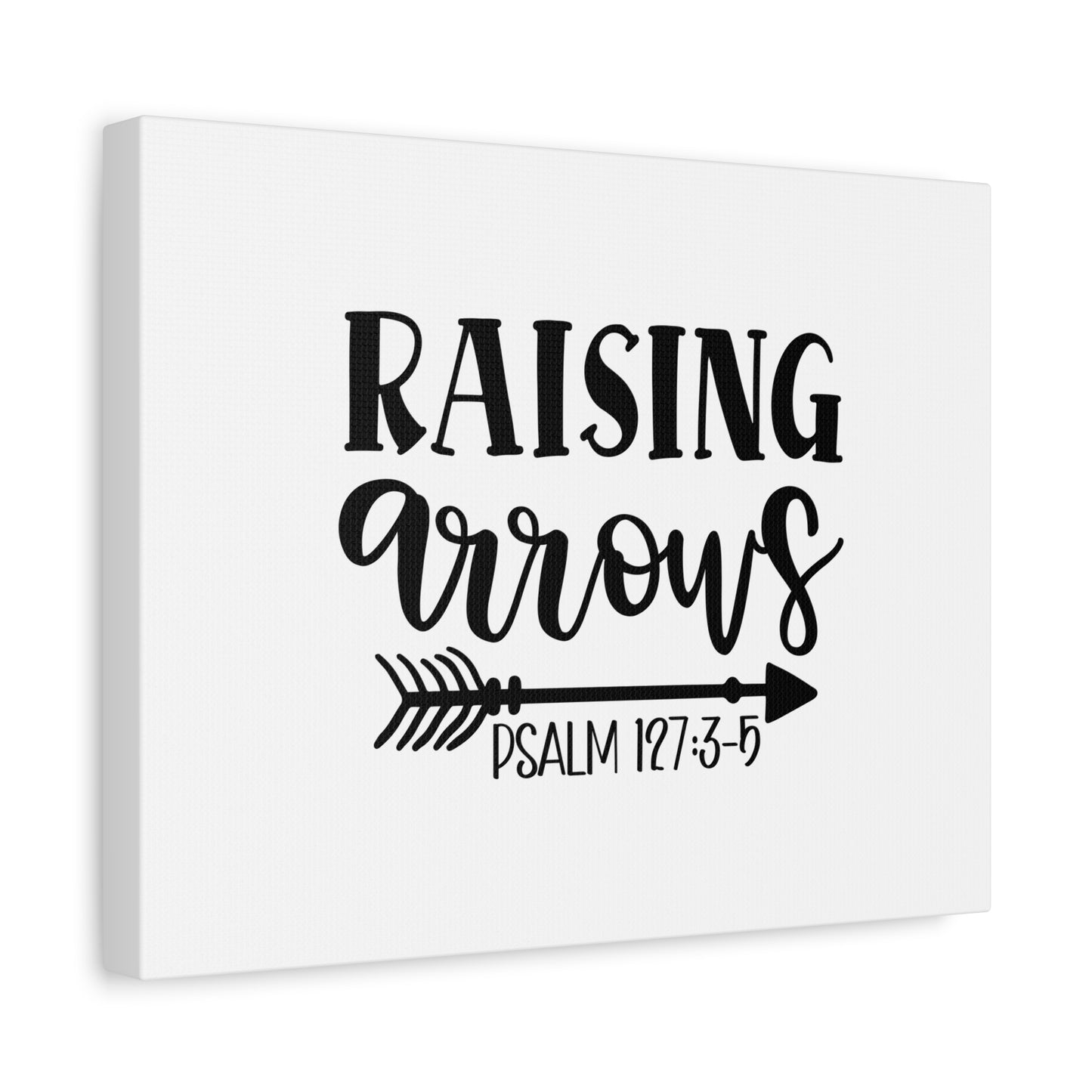 Scripture Canvas Raising Arrows Psalm 127:3-5 Christian Wall Art Bible Verse Print Ready to Hang