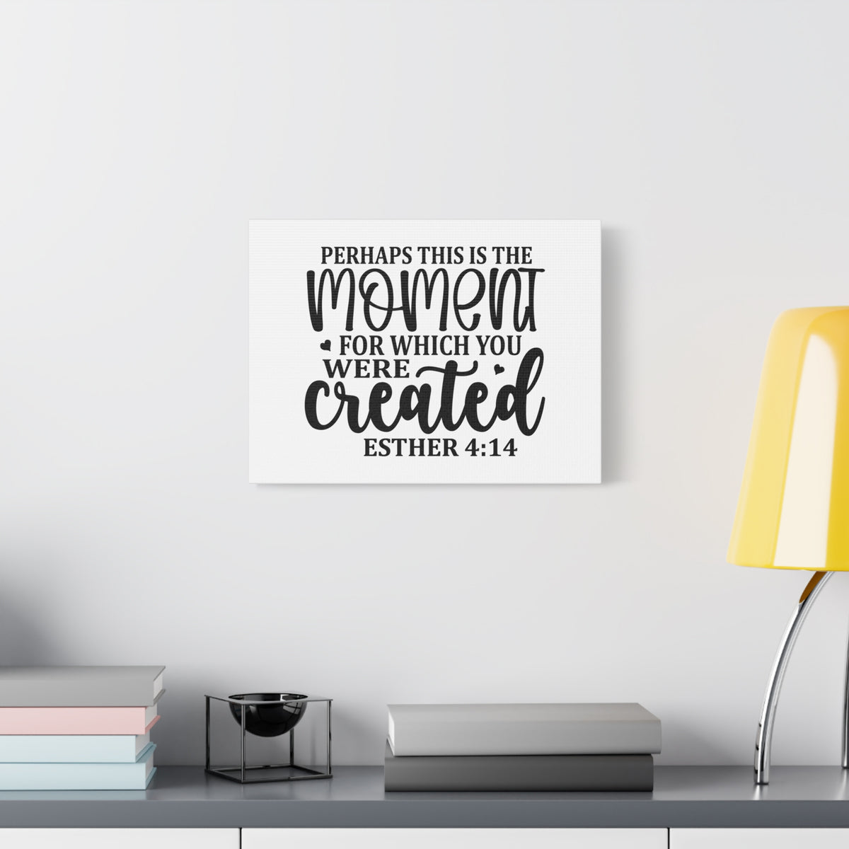 Scripture Canvas You Were Created Esther 4:14 Christian Wall Art Bible Verse Print Ready to Hang