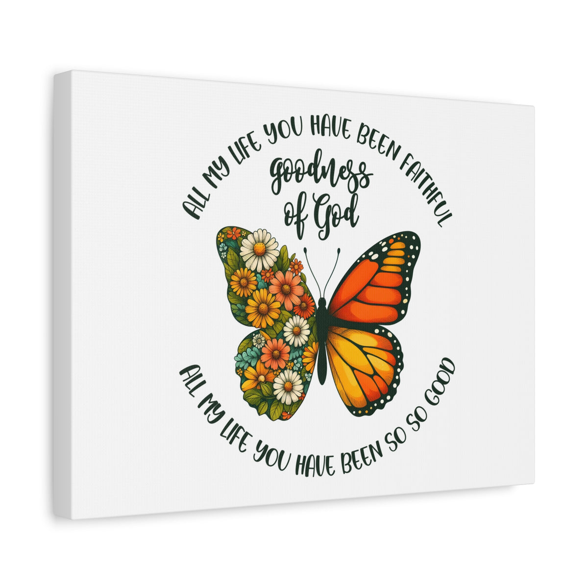 Scripture Walls Goodness of God Butterfly Bible Verse Canvas Christian Wall Art Ready to Hang Unframed