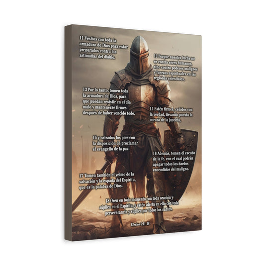 Scripture Walls Armour Of God Ephesians 6:11-18 Standing Warrior Spanish Christian Wall Art Print Ready to Hang Unframed