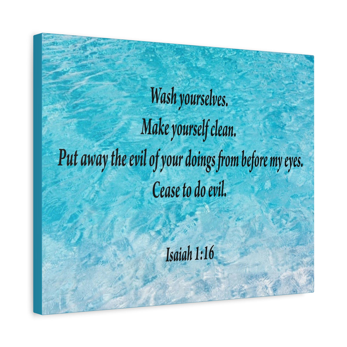 Scripture Canvas Wash Yourselves Isaiah 1:16 Christian Wall Art Bible Verse Print Ready to Hang