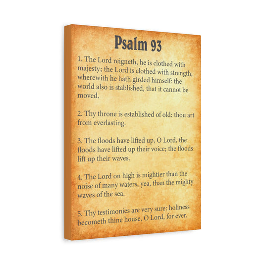 Scripture Walls Psalm 93 Gold Bible Chapter Canvas Christian Wall Art Ready to Hang Unframed