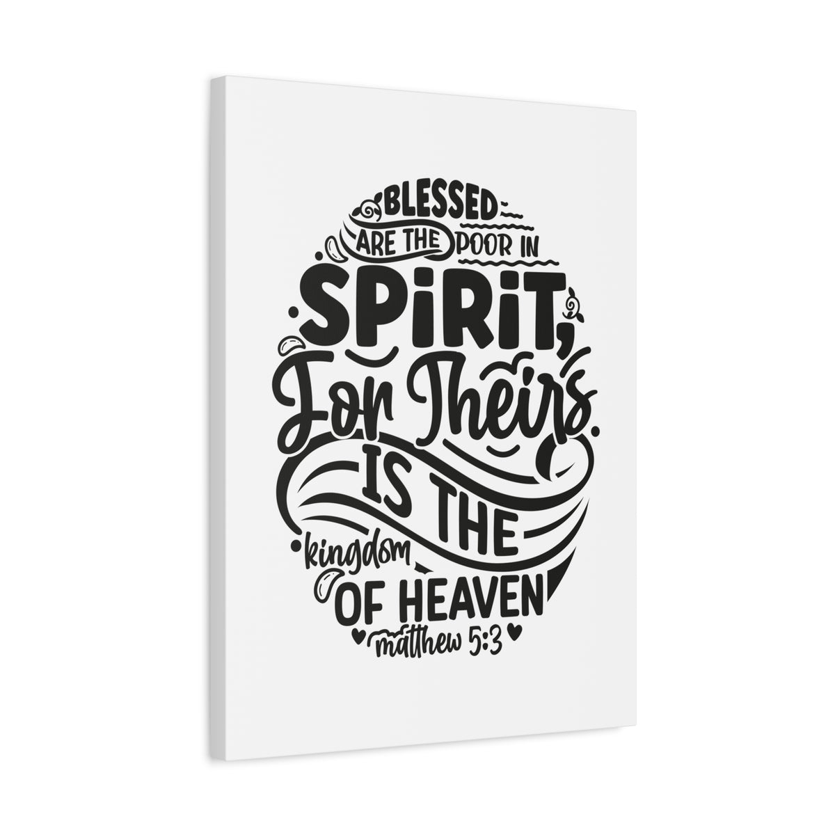 Scripture Walls Kingdom of Heaven Matthew 5:3 Bible Verse Canvas Christian Wall Art Ready to Hang Unframed