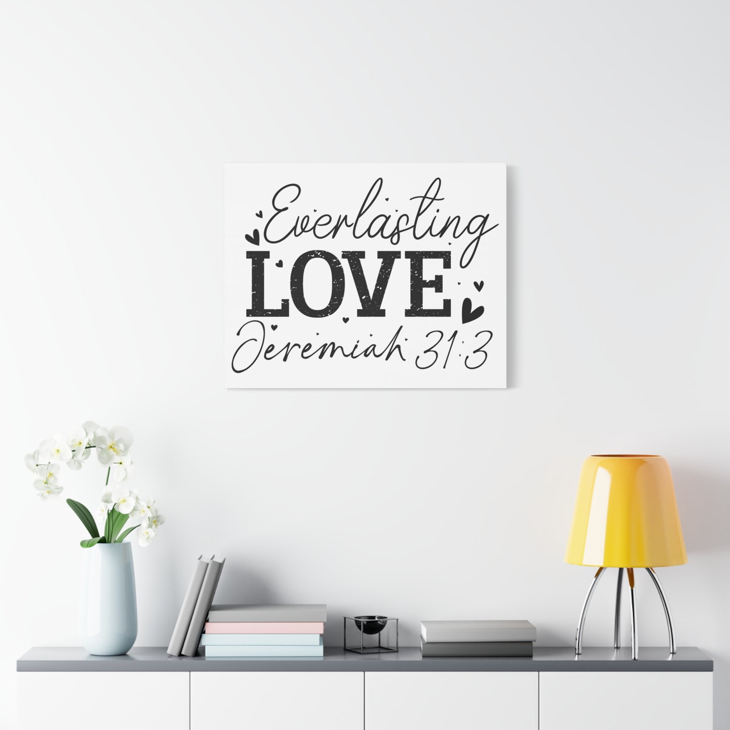Scripture Walls Jeremiah 31:3 An Everlasting Love Bible Verse Canvas Christian Wall Art Ready to Hang Unframed