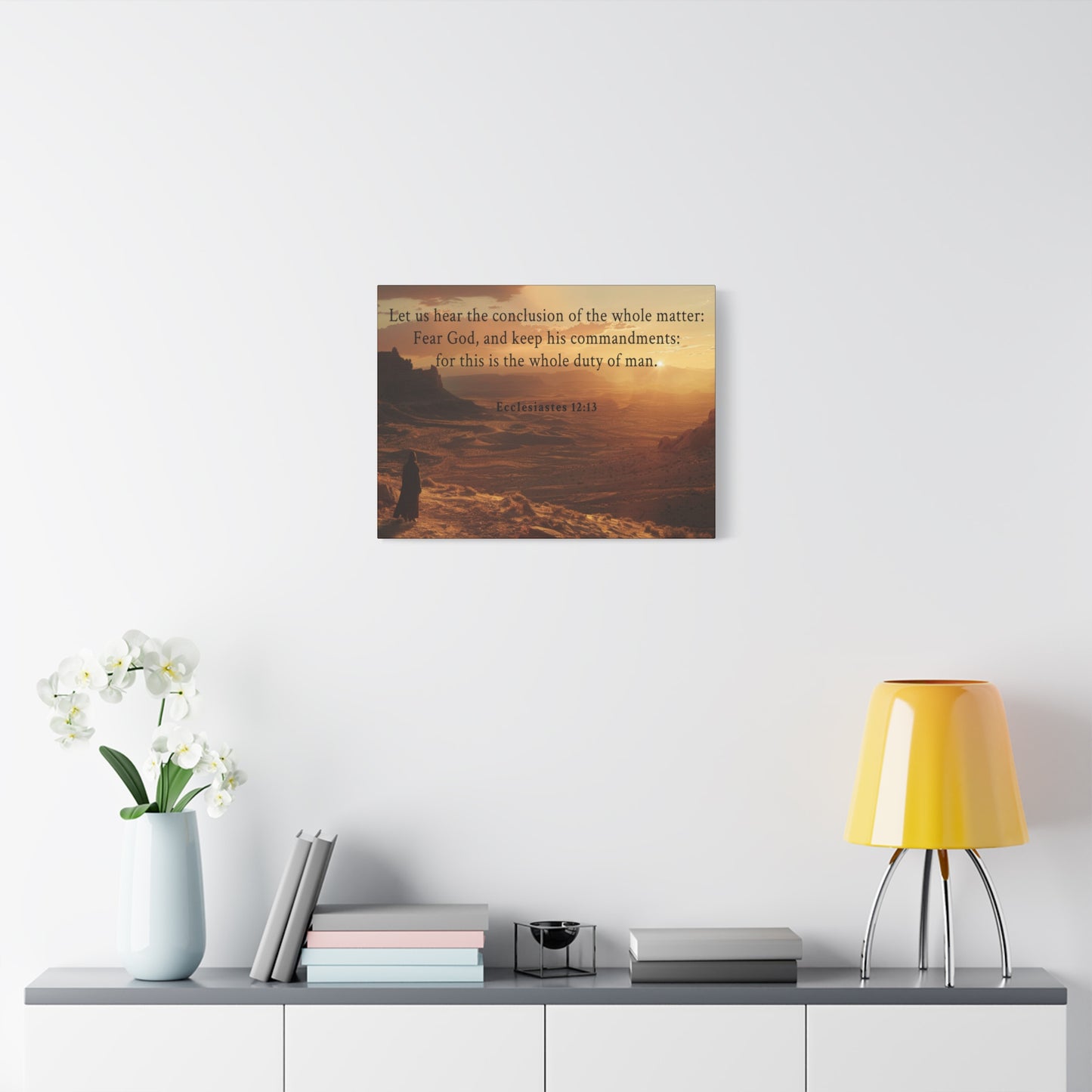 Scripture Walls Ecclesiastes 12:13 Bible Verse Canvas Christian Wall Art Ready to Hang Unframed