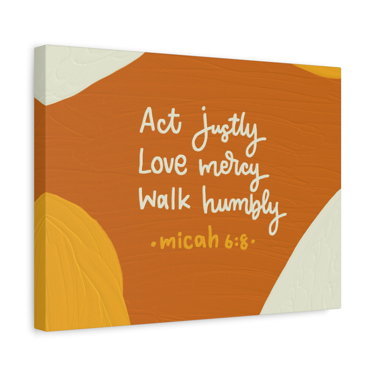 Scripture Canvas Act Justly Micah 6:8 Wall Art Bible Verse Print Ready to Hang