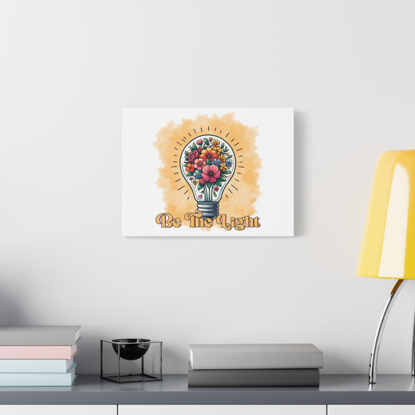 Scripture Walls Be The Light Retro Bible Verse Canvas Christian Wall Art Ready to Hang Unframed