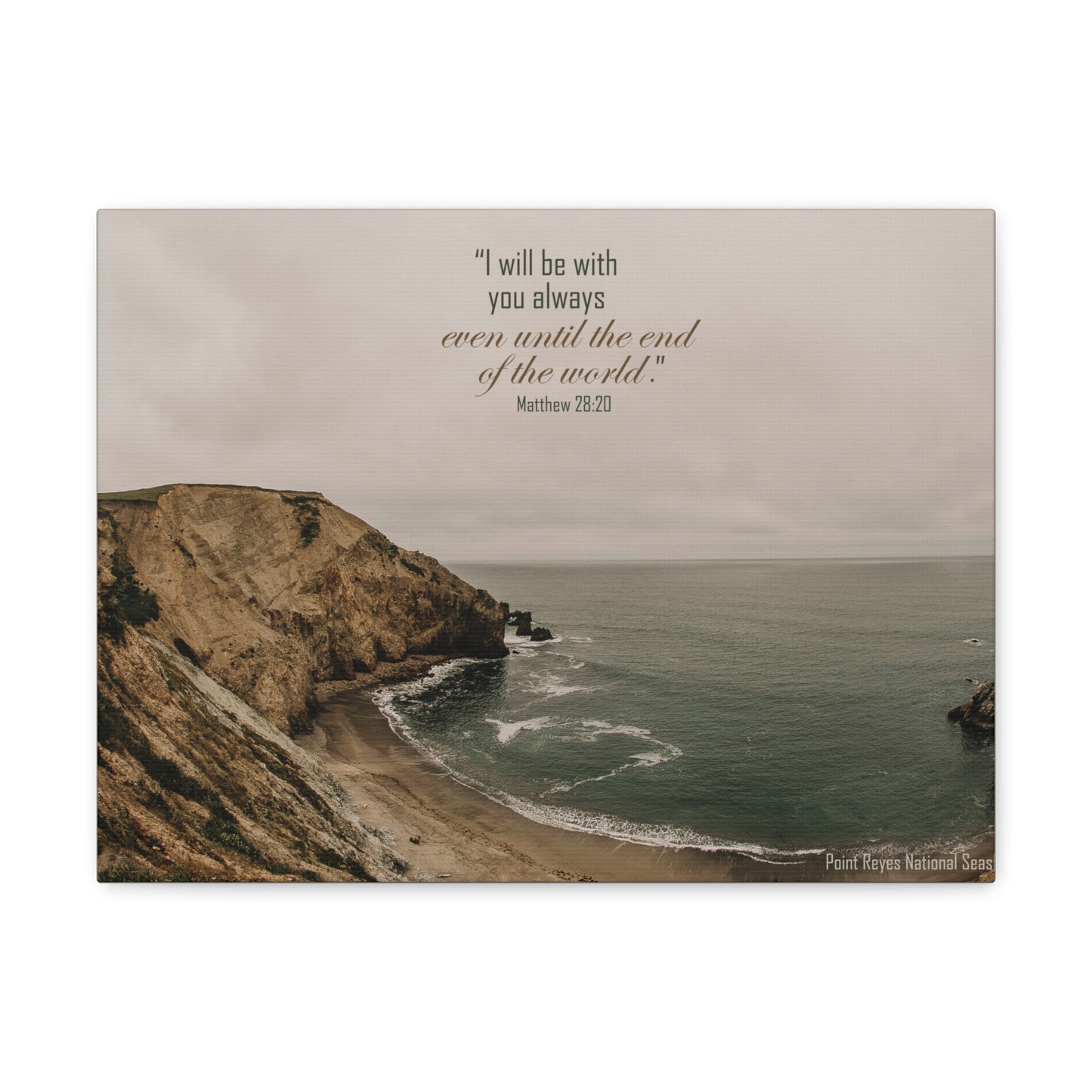 With You Always Matthew 28:20 Bible Verse Canvas Christian Wall Art Ready to Hang