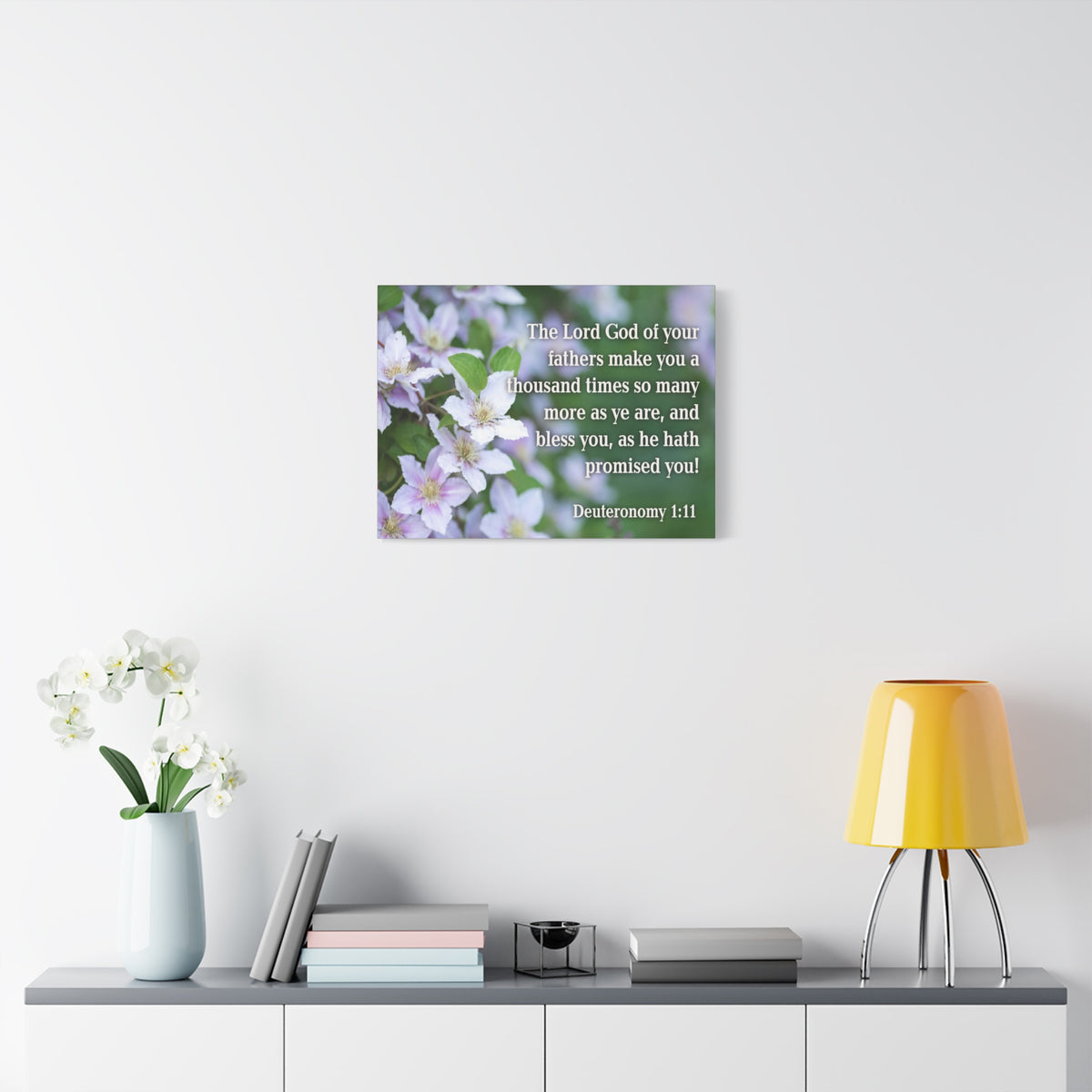 Scripture Canvas The Lord God Deuteronomy 1:11 Christian Wall Art Bible Verse Print Ready to Hang