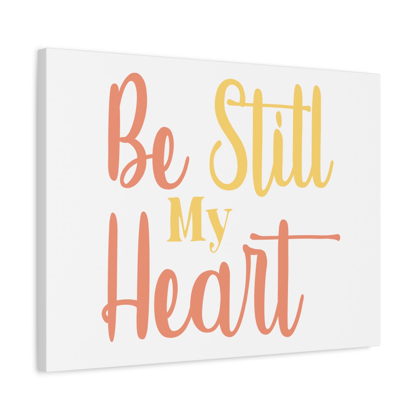 Scripture Canvas Be Still Psalm 37:7 Christian Wall Art Print Ready to Hang
