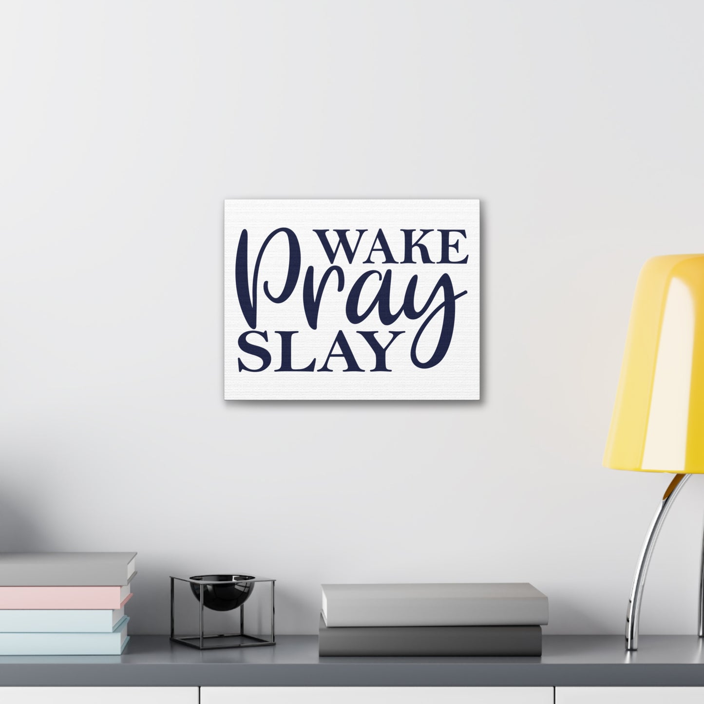 Wake, Pray, Slay 2 Timothy 1:3 Christian Wall Art Print Ready to Hang