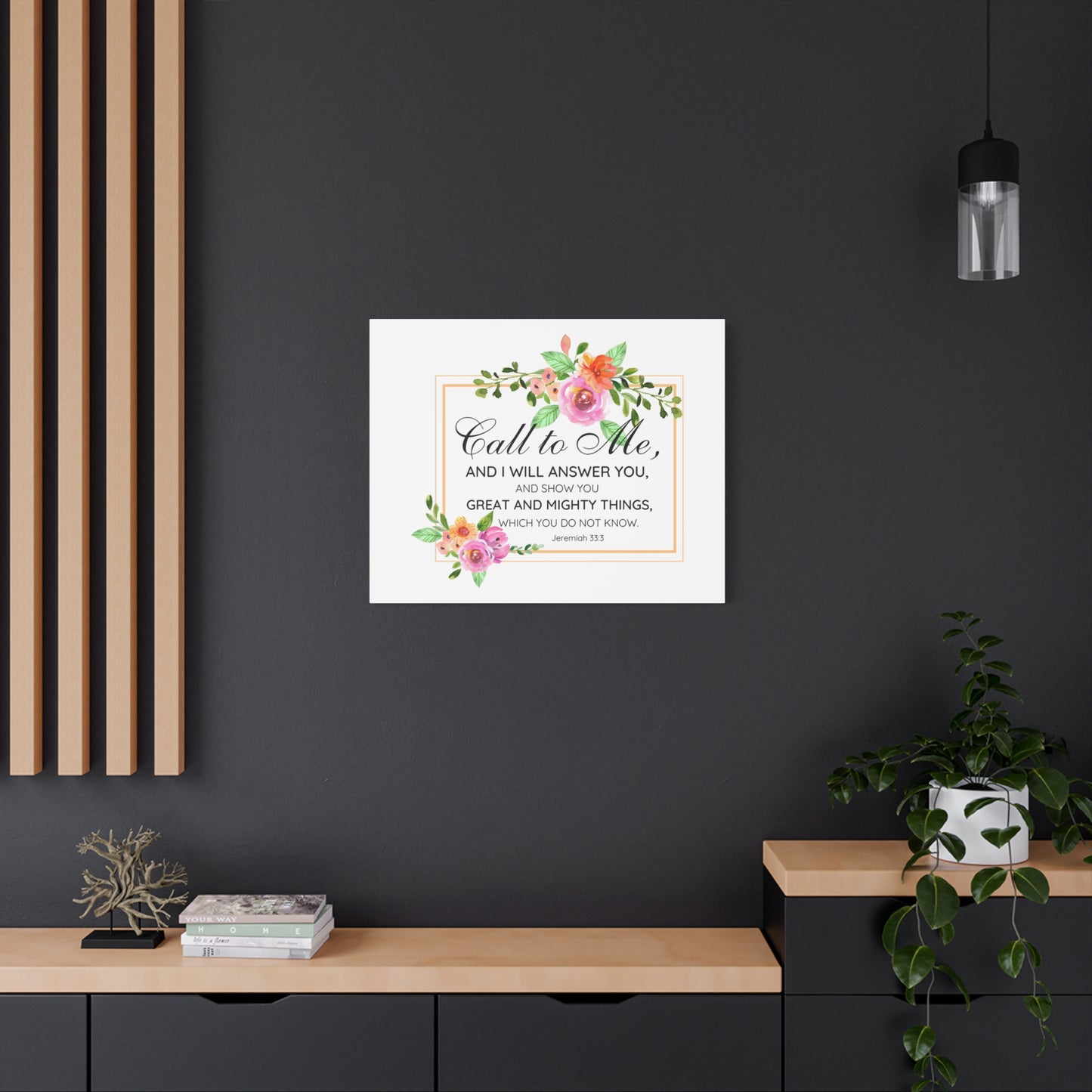Scripture Walls Jeremiah 33:3 Call to Me Bible Verse Canvas Christian Wall Art Ready to Hang Unframed