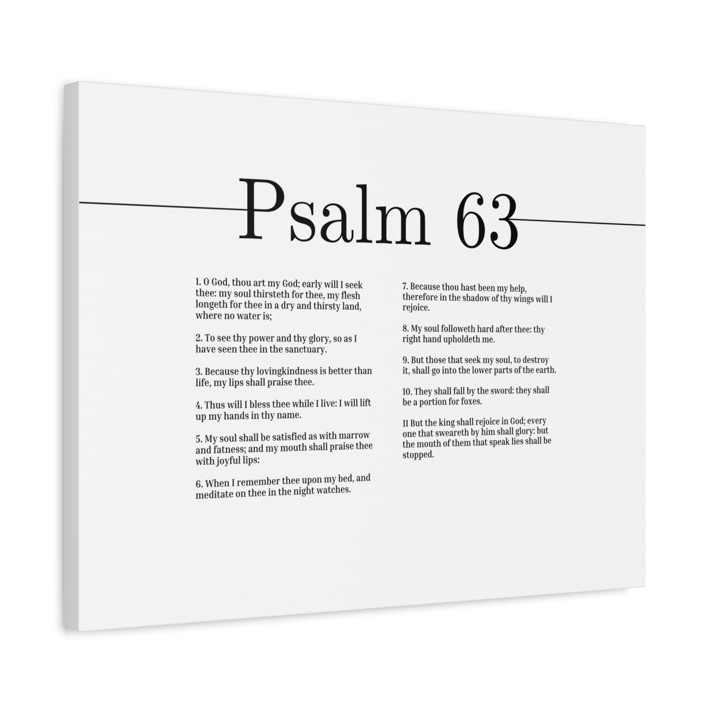 Scripture Canvas Thy Power And Thy Glory Psalm 63 Christian Wall Art Bible Verse Print Ready to Hang