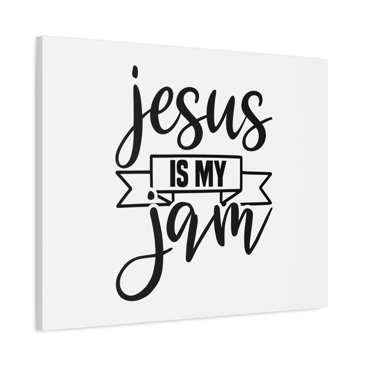 Scripture Canvas Jesus Is My Jam Psalm 27:12 Christian Wall Art Bible Verse Print Ready to Hang
