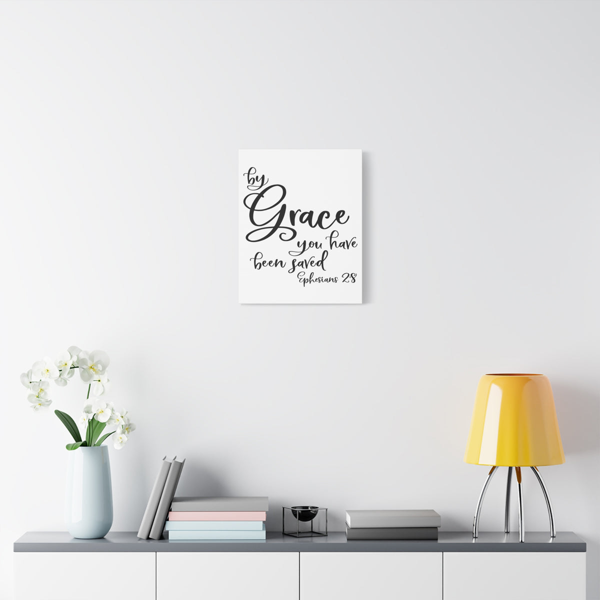Scripture Canvas The Grace You Ephesian 2:8 Christian Wall Art Bible Verse Print Ready to Hang