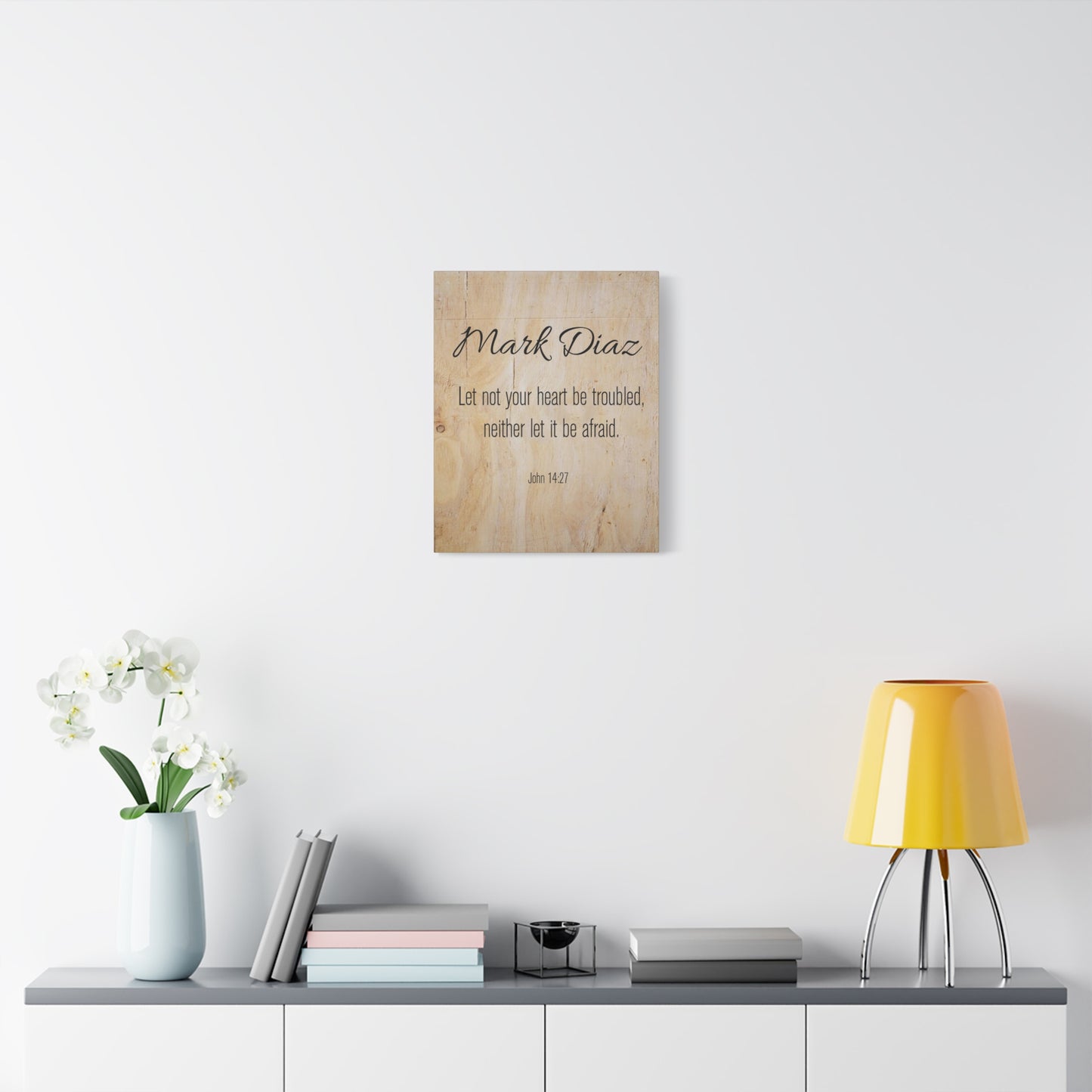 Scripture Walls Personalized No Fear No Trouble John 14:27 Bible Chapter Canvas Christian Wall Art Ready to Hang