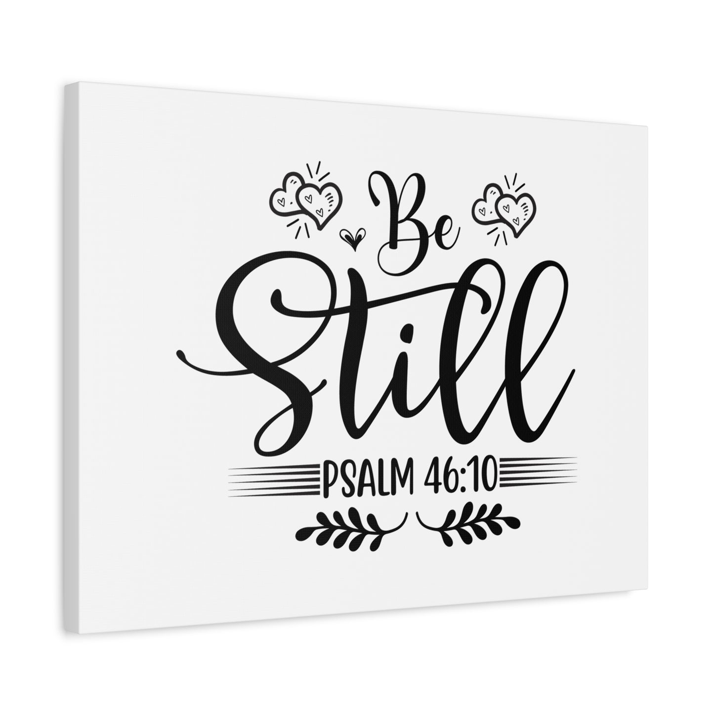 Scripture Canvas Be Still Psalm 46:10 Christian Wall Art Bible Verse Print Ready to Hang