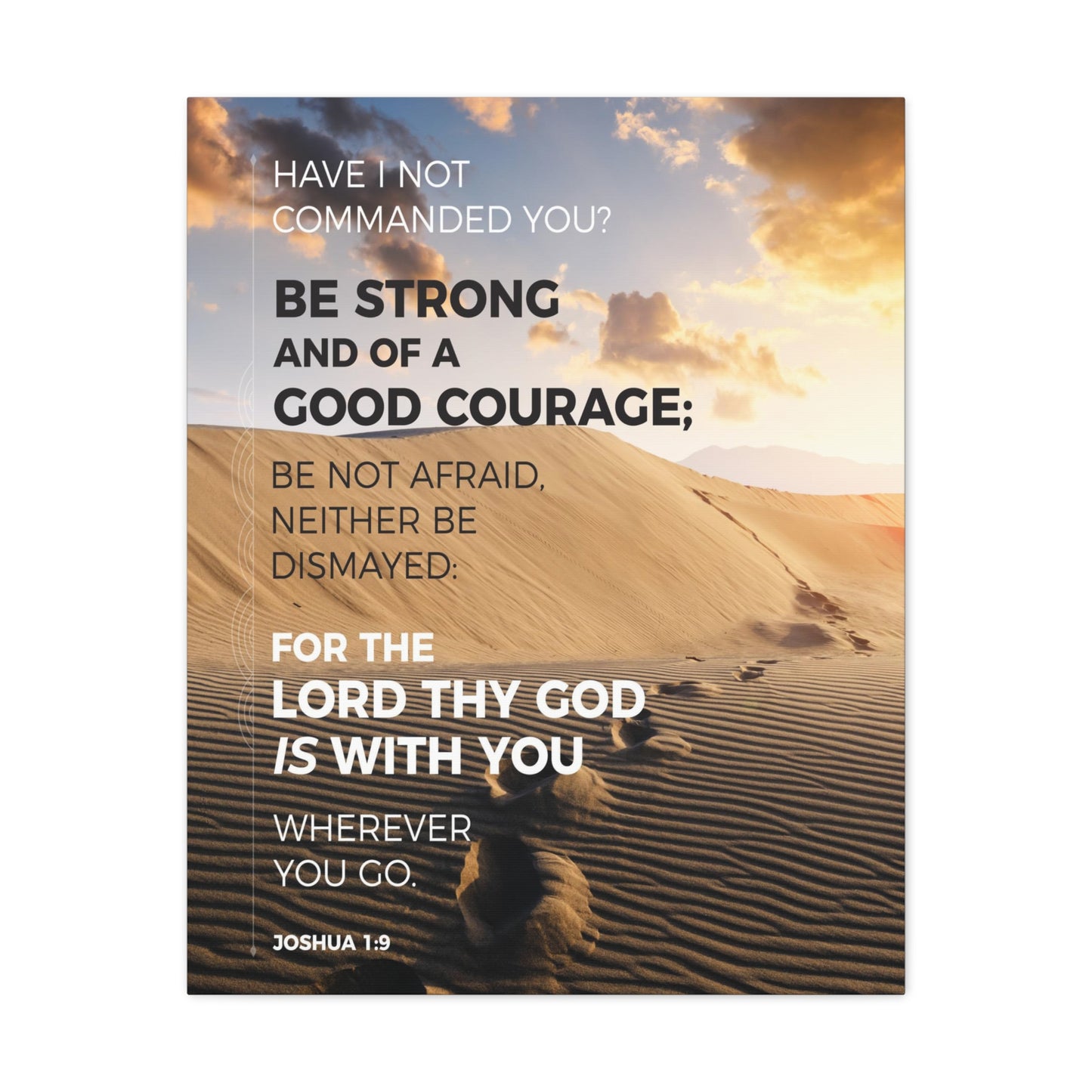 Wherever You Go Joshua 1:9 Dessert Christian Wall Art Bible Verse Print Ready to Hang