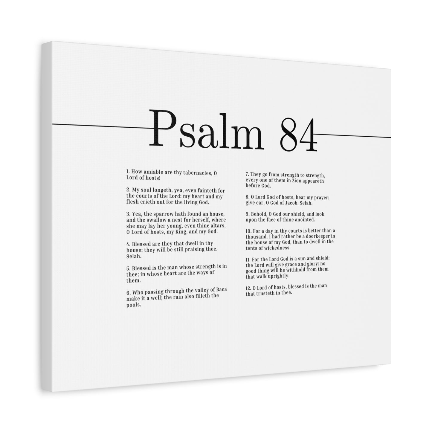 Scripture Canvas The Living God Psalm 84 Christian Wall Art Bible Verse Print Ready to Hang