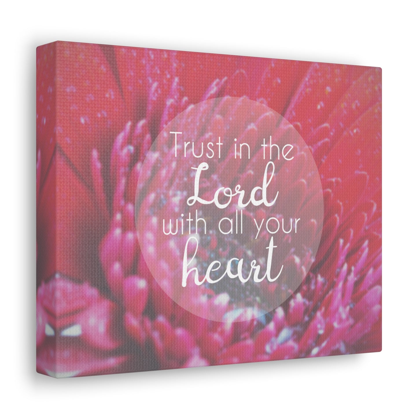 Trust In The Lord Proverbs 3:5 Red Christian Wall Art Bible Verse Print Ready to Hang