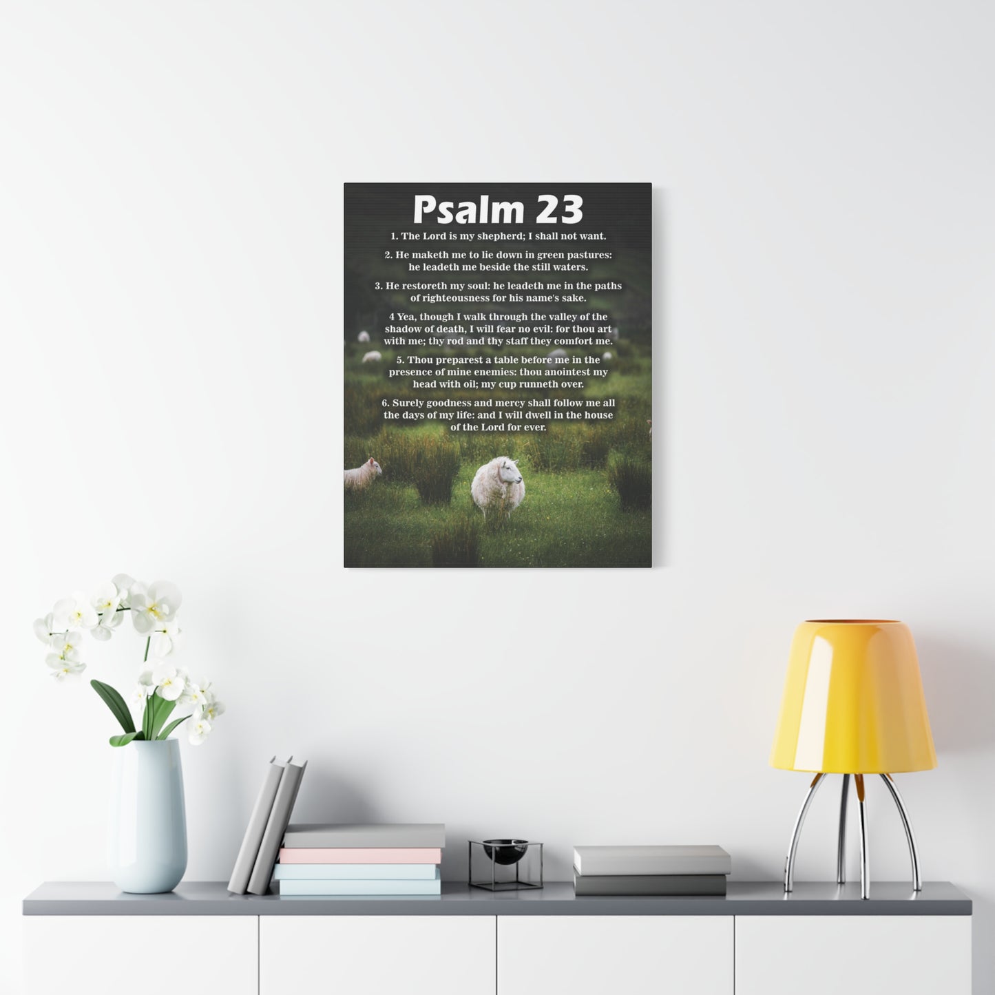 Scripture Walls The Lord is My Shepherd Psalm 23:3 Christian Wall Art Bible Verse Print Ready to Hang