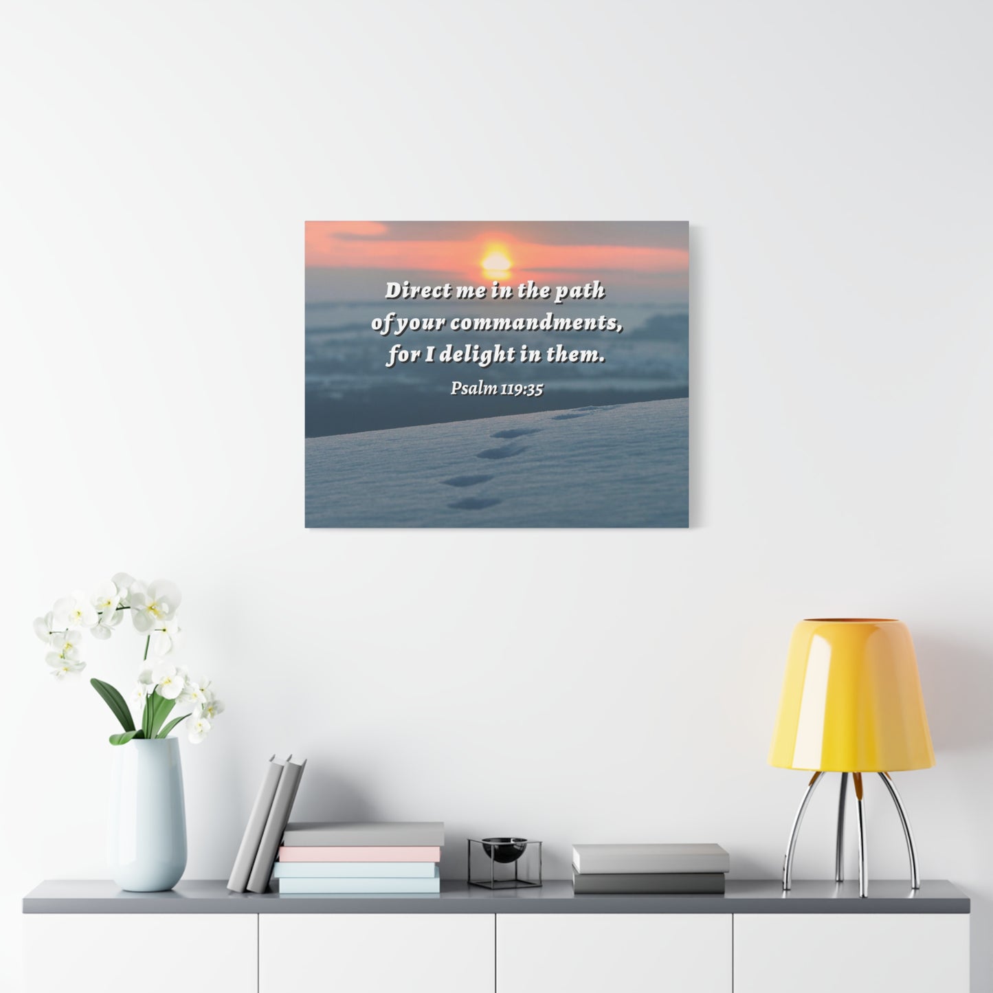Scripture Walls Direct Me In The Path Psalm 119:35 Bible Verse Canvas Christian Wall Art Ready to Hang
