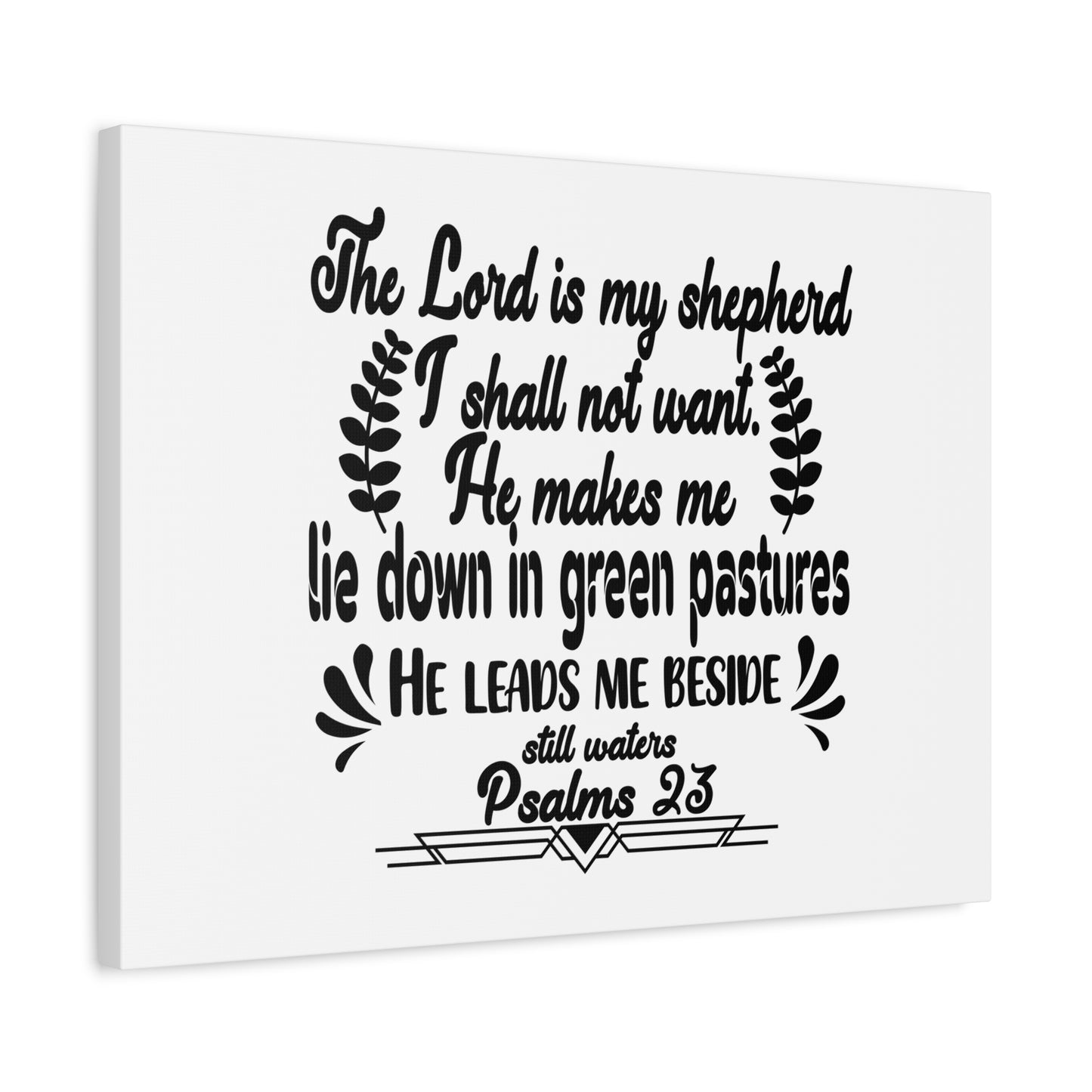 Scripture Canvas The Lord Is My Shepherd Psalm 23 Christian Wall Art Bible Verse Print Ready to Hang