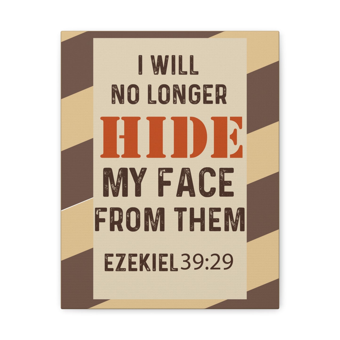 Will No Longer Hide Ezekiel 39:29 Christian Wall Art Bible Verse Print Ready to Hang